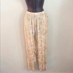 Amuse Society Beige Paisley Wide Leg Pants